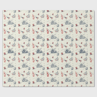 Papel De Presente Dia da Independência 4 de Julho