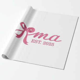 Papel De Presente Dia da Mãe do Arco Rosa Quente Est 2025