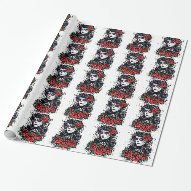 Papel De Presente Dia da menina inoperante (Desenrolado)