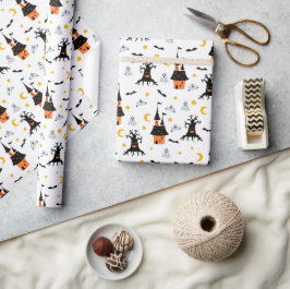 Papel De Presente Dia das Bruxas de Spooky Haunted House