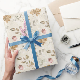 Papel De Presente Dia de Ação de Graças no Paraíso da Abóbora
