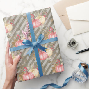 Papel De Presente Dia de Ação de Graças no Paraíso das Abóboras