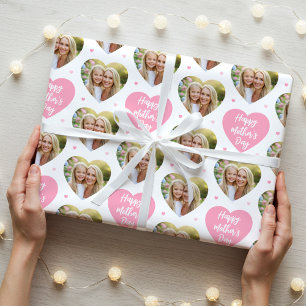 Papel De Presente Dia de as mães 6 Foto Bonito Mãe Adora Corações Ro