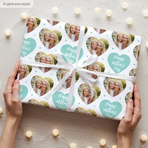 Papel De Presente Dia de as mães 6 Foto Fora Mãe Amor Corações Mente