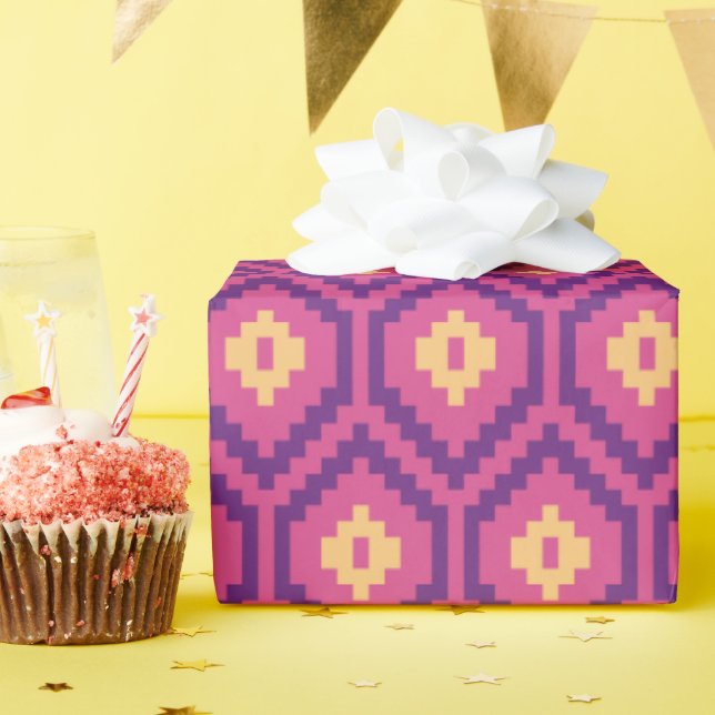 Papel De Presente Dia de as mães de Presente Geométrico Único de Esp (Festa de aniversário)