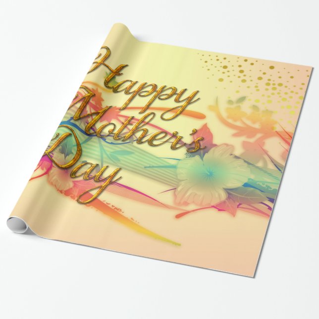 Papel De Presente Dia de as mães Feliz 13 (Desenrolado)