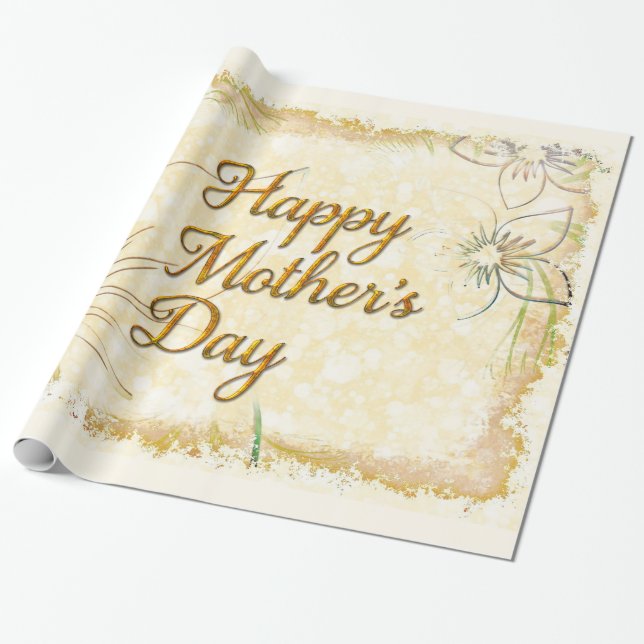 Papel De Presente Dia de as mães Feliz 16 (Desenrolado)