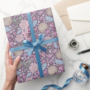 Papel De Presente Dia de as mães Flores Mãe Crocus Ventiladores Japo