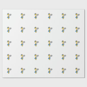 Papel De Presente Dia de Campo de Tênis da Girafa Fofa – Personagem 