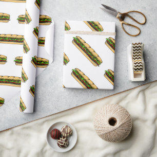 Papel De Presente Dia de Comer um Hoagie