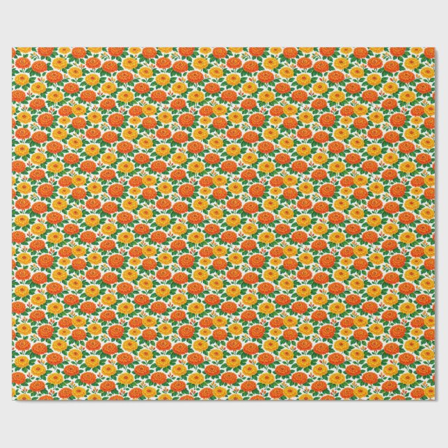Papel De Presente Dia de Muertos, Festa de Marigold  (Aberto)