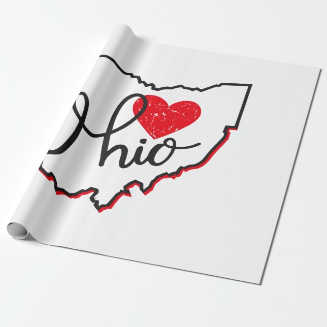 Papel De Presente Dia de Ohio (Desenrolado)