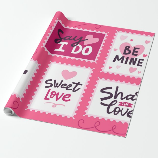 Papel De Presente Dia de os namorados (Desenrolado)