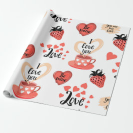 Papel De Presente Dia de os namorados