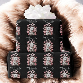 Papel De Presente Dia de os namorados com Urso Rico