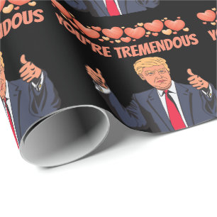 PAPEL DE PRESENTE DIA DE OS NAMORADOS DONALD TRUMP TE AMA