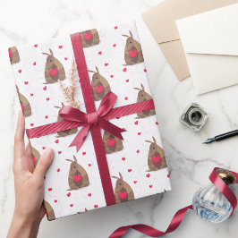 Papel De Presente Dia de os namorados Heart Texas Armadillo