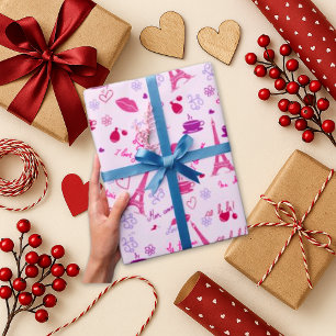 Papel De Presente Dia de os namorados I Love Paris