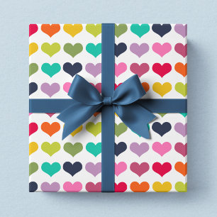 Papel De Presente Dia de os namorados Quic Modern Colorful Hearts