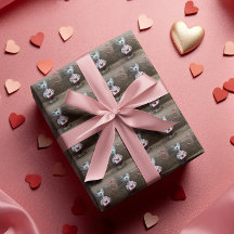 Dia de os namorados Rato Vermelho Corações Rústico