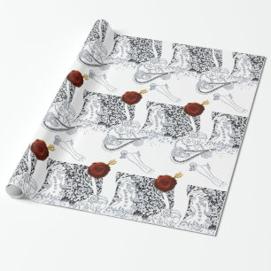 PAPEL DE PRESENTE DIA DE OS NAMORADOS ROMÂNTICO LOVERS VERMELHOS COR