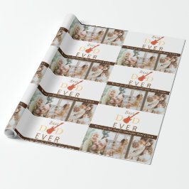 Papel De Presente Dia de os pais de Colagem de Fotografias do Melhor