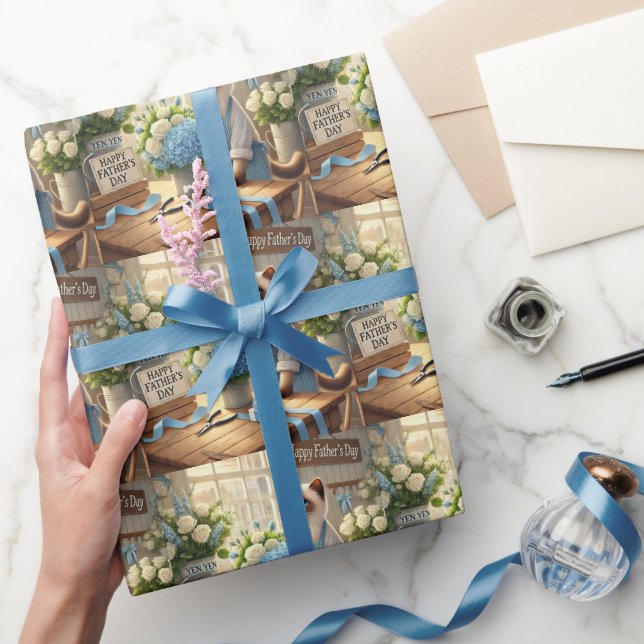 Papel De Presente Dia de os pais de gatinhos de gato deseja Pais de  (Presentear)