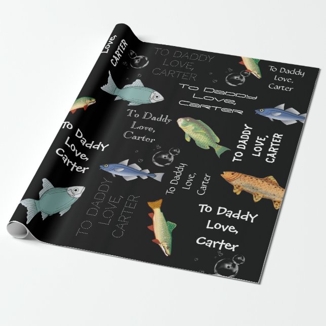 Papel De Presente Dia de os pais ou Aniversário Personalizado (Desenrolado)