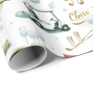 Papel De Presente Dia do Chefe para o Golfista