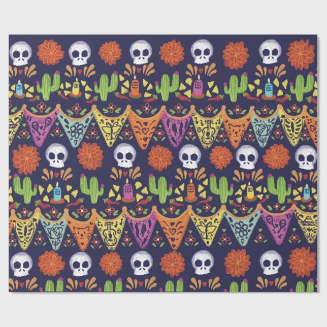 Papel De Presente Dia Dos Mortos (Aberto)