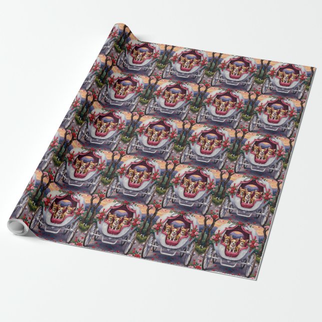 Papel De Presente Dia dos Namorados Cachorro Chihuahua (Desenrolado)