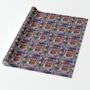 Papel De Presente Dia dos Namorados do Cão Weimaraner 