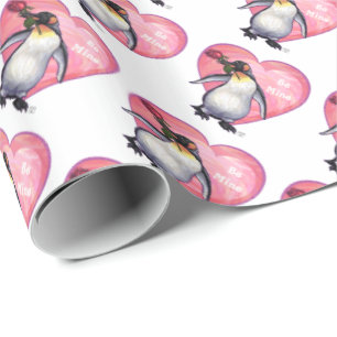 Papel De Presente Dia dos namorados do pinguim