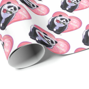 Papel De Presente Dia dos namorados do urso de panda