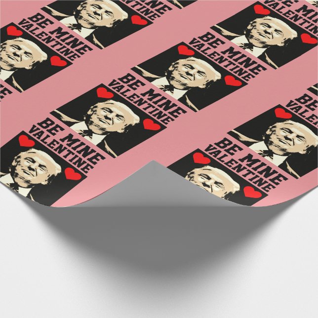 PAPEL DE PRESENTE DIA DOS NAMORADOS ENGRAÇADO DONALD TRUMP  (Ponta)
