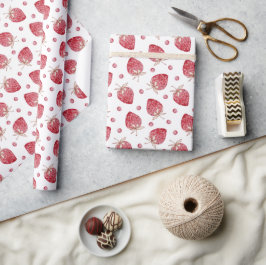 Papel De Presente Dia dos Namorados Morango