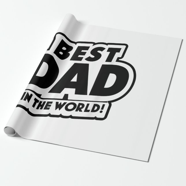 Papel De Presente Dia dos Pais Melhor Pai do Mundo (Desenrolado)