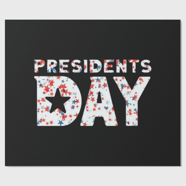 Papel De Presente Dia dos Presidentes Essencial (Aberto)