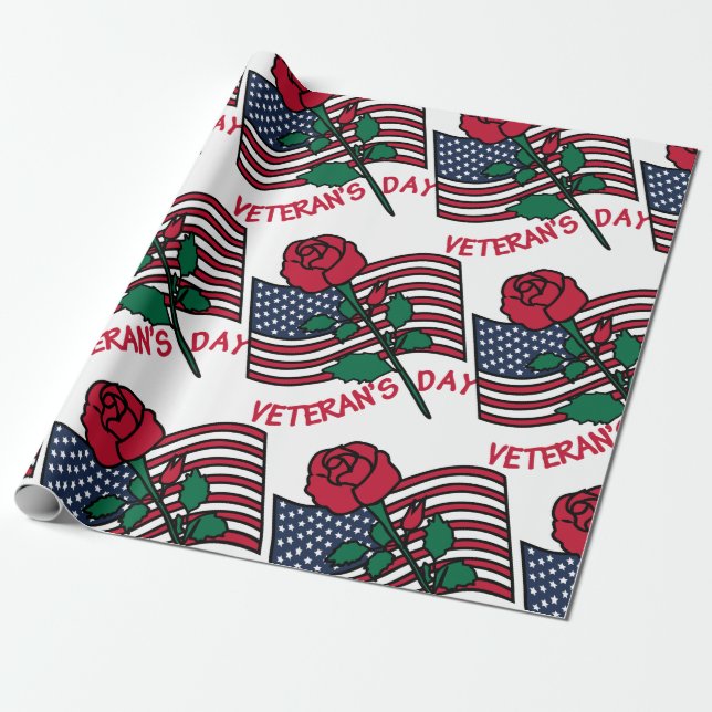 Papel De Presente Dia dos Veteranos (Desenrolado)