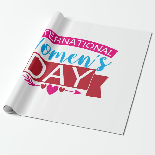 Papel De Presente Dia Internacional das Mulheres (Desenrolado)