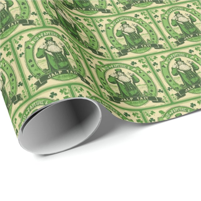 Papel De Presente Dia legal de São Patrício (Ponta do rolo)