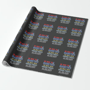 Papel De Presente Diabetes Engraçados Rude Insulin Warrior Diabéti