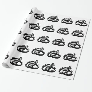 Papel De Presente Diamante das alianças de casamento