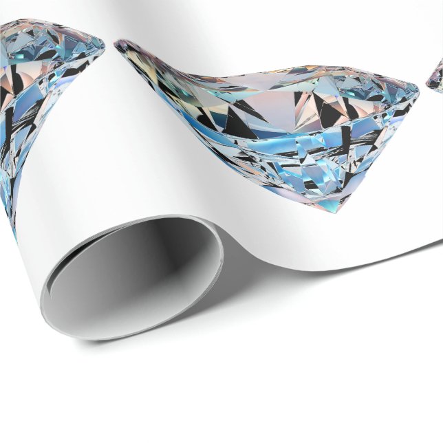 Papel De Presente Diamante espumante (Ponta do rolo)