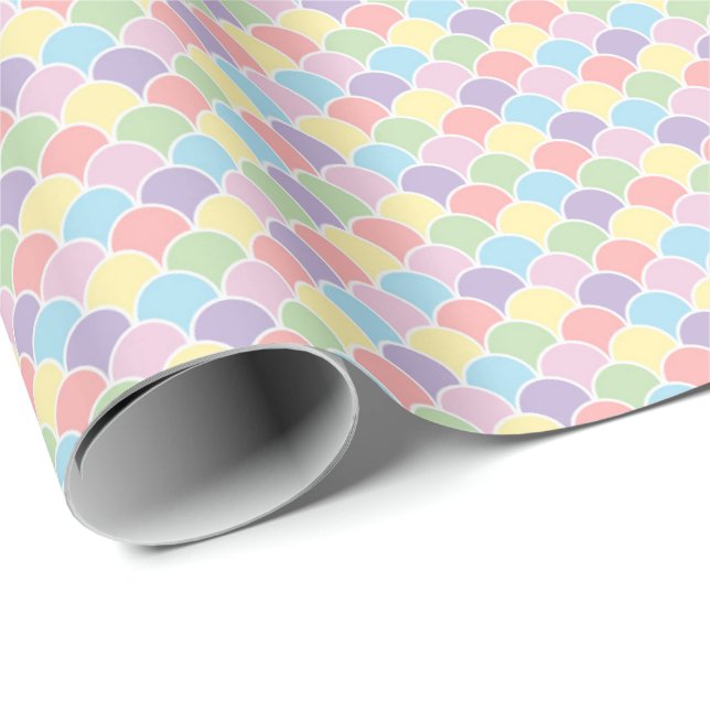 Papel de Presente Diamante Harlequim Arco-íris Pas (Ponta do rolo)