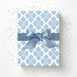 Papel De Presente Diamante Pétala em Ardósia e Verde