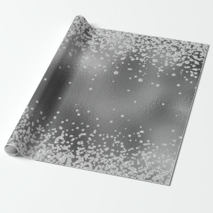 Papel De Presente Diamantes Brilho Falso Brilho Azul Ovo de Robin