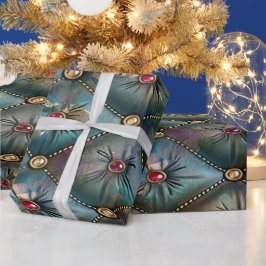 Papel De Presente Diamantes Coloridos de Coloração de Couro Moderno 