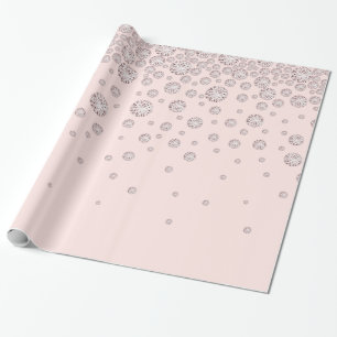 Papel De Presente Diamantes cor-de-rosa rosa dourados