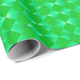 Papel De Presente Diamantes Satin do Século médio - Esmeralda verde